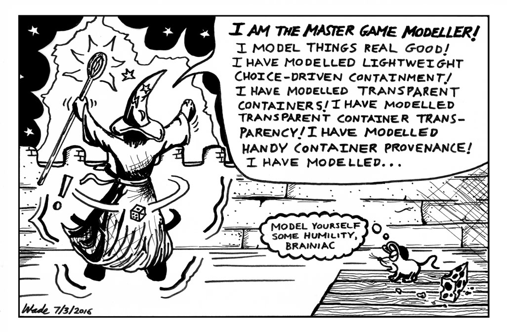 Master Game Modeller cartoon